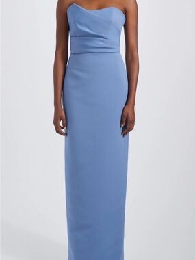 Strapless Amsale Gown in Lilac Purple